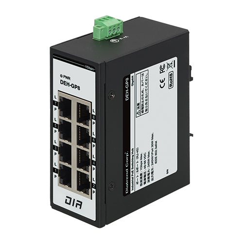 産業用PoEスイッチングハブ ギガビット8ポート DEH-GP8 | DIA-EC