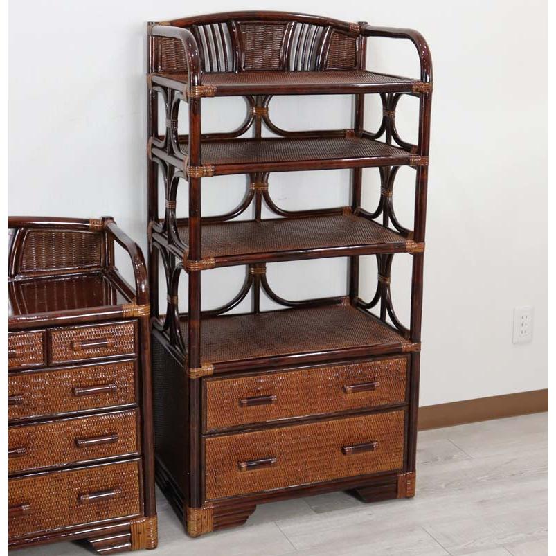 軽量ラタン キャビネット 飾棚 ラック 手作り 軽い ブラウン – 輸入