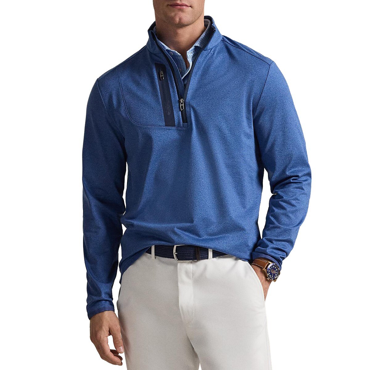 RLX ストレッチ ジャージー モックネックプルオーバー(中間着(セーター