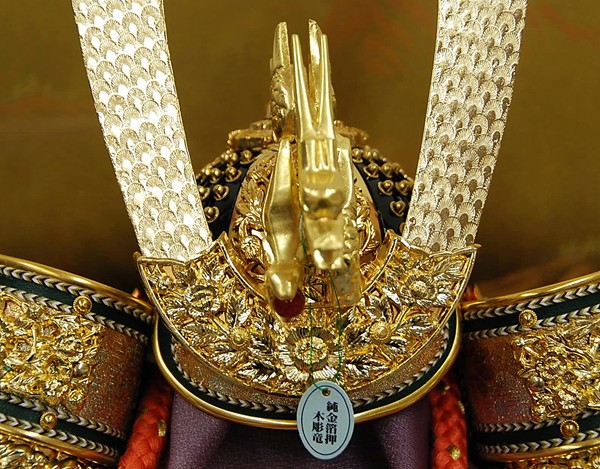 龍玉作 18号本金箔押 兜飾