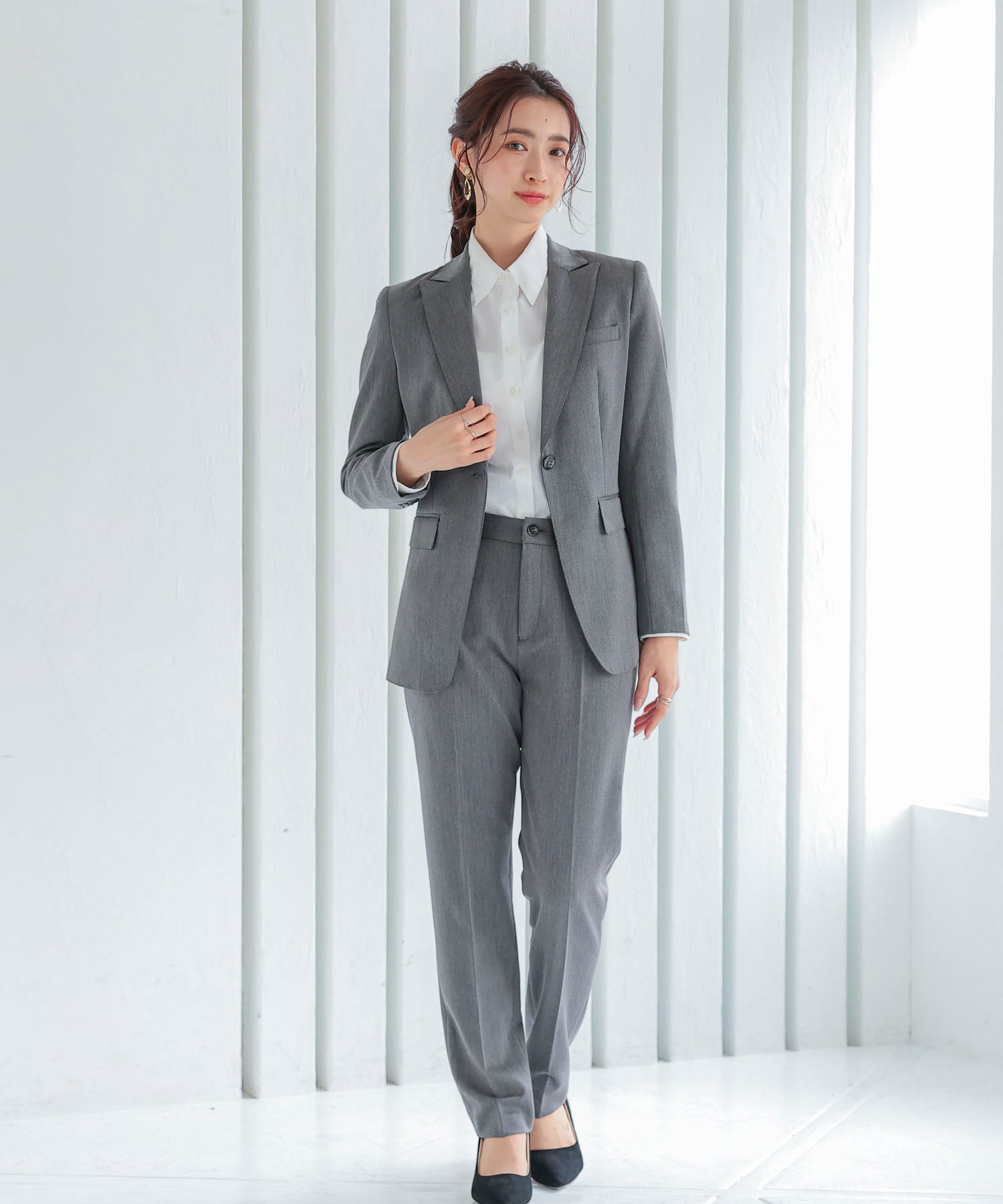 スーツ レディース 上下セット 2点セットds2060 グレー – [公式]DRESS+