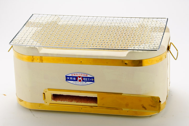 切出し 小判七輪 380*220*170 真鍮巻網付き 丸和工業 | 能登の七輪の里