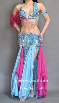 ☆ハリーリ☆エジプト直輸入ベリーダンス衣装-ビギナー～プロ仕様、S