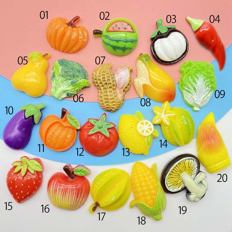 楽天市場】フルーツ＆ベジタブル アクリルパーツ 1個 野菜 果物 食玩