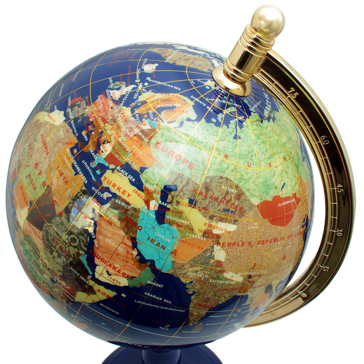 楽天市場】地球儀 おしゃれ インテリア 置物 ラピスラズリ 天然石