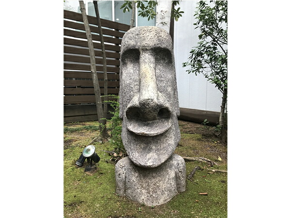 楽天市場】FRPオブジェ イースター島のモアイ像 ストーン風置物 人物
