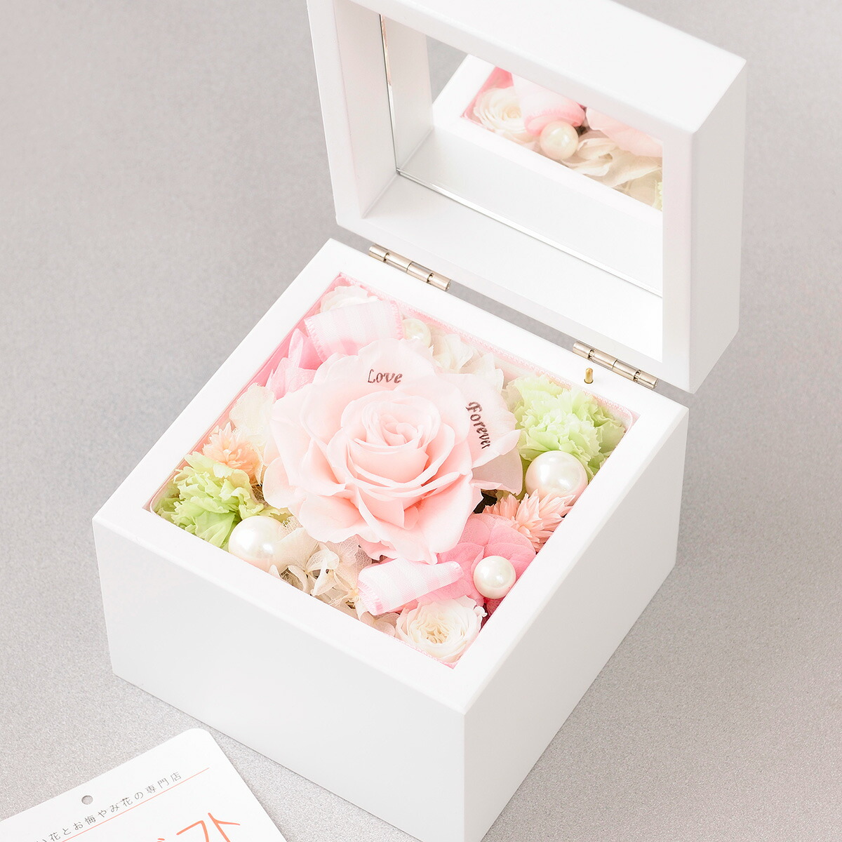 楽天市場】【送料無料】メッセージフラワー 高級オルゴールBOX（ピンク