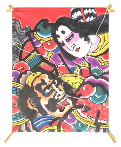 楽天市場】日本の伝統 日本凧 縁起凧ミニ凧 牛若丸・弁慶凧 : 和風雑貨