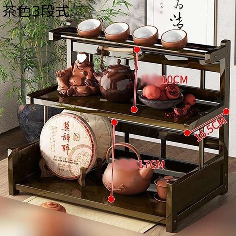 楽天市場】茶器収納トレー 木材 3段式 2段式 透かし彫りドア付き 復古