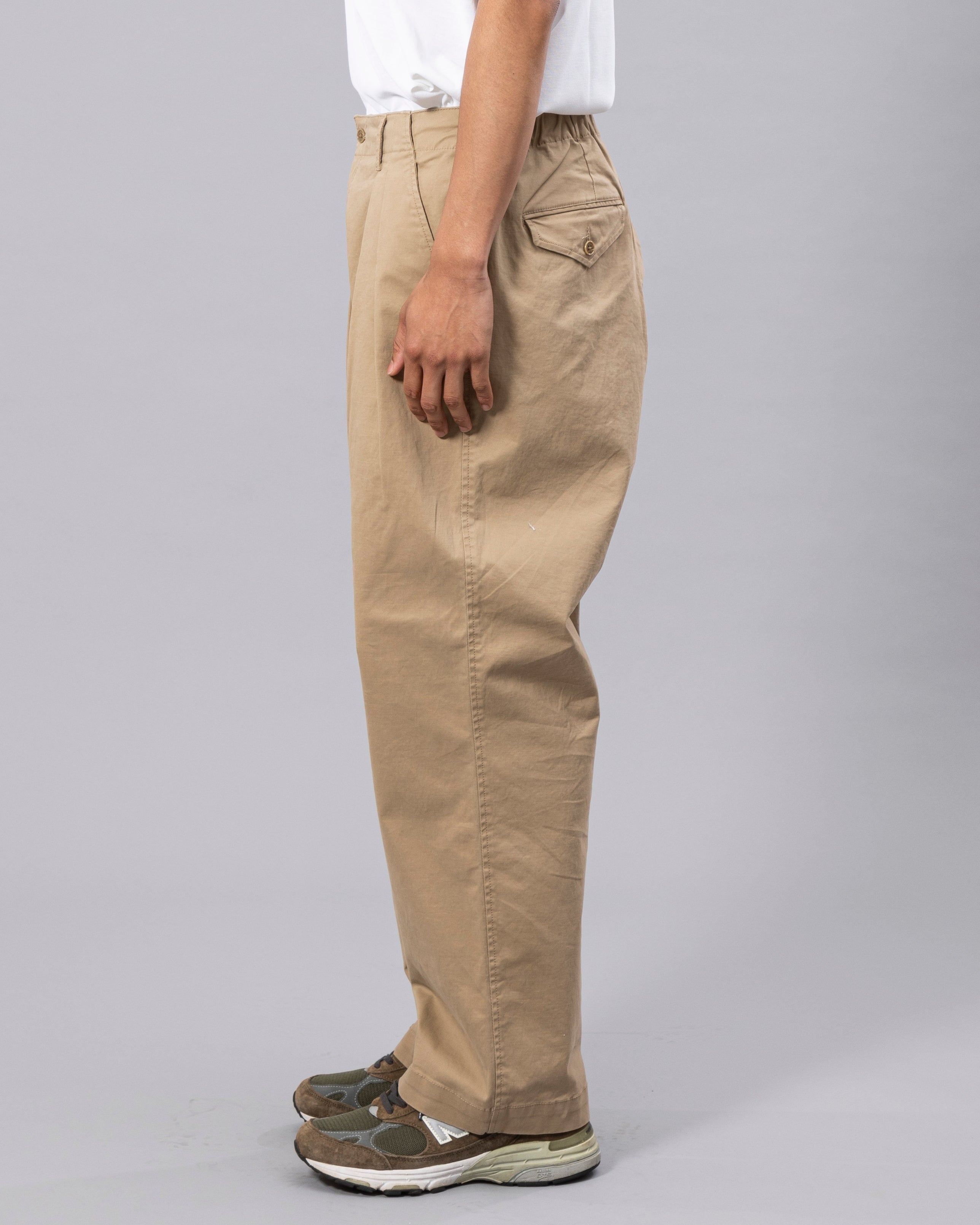 STRETCH CHINO CLOTH TWO TUCK WIDE PANTS – UNFRM®️ OUTDOOR STANDARD