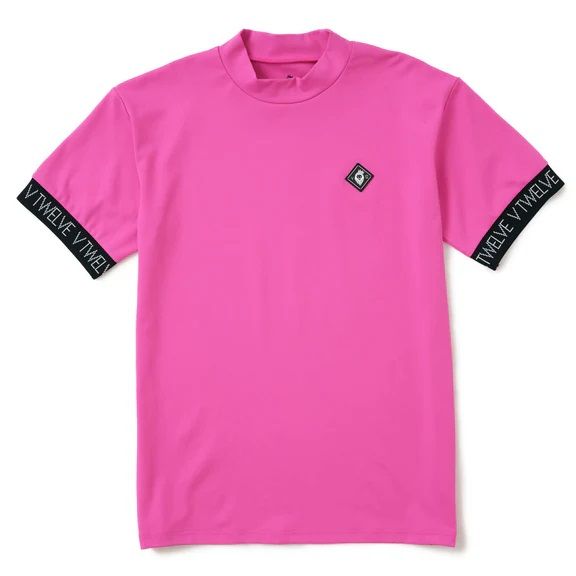 V12 - 【ポイント10倍】S/JAQUARD MOCK | モックネックシャツ | ピンク