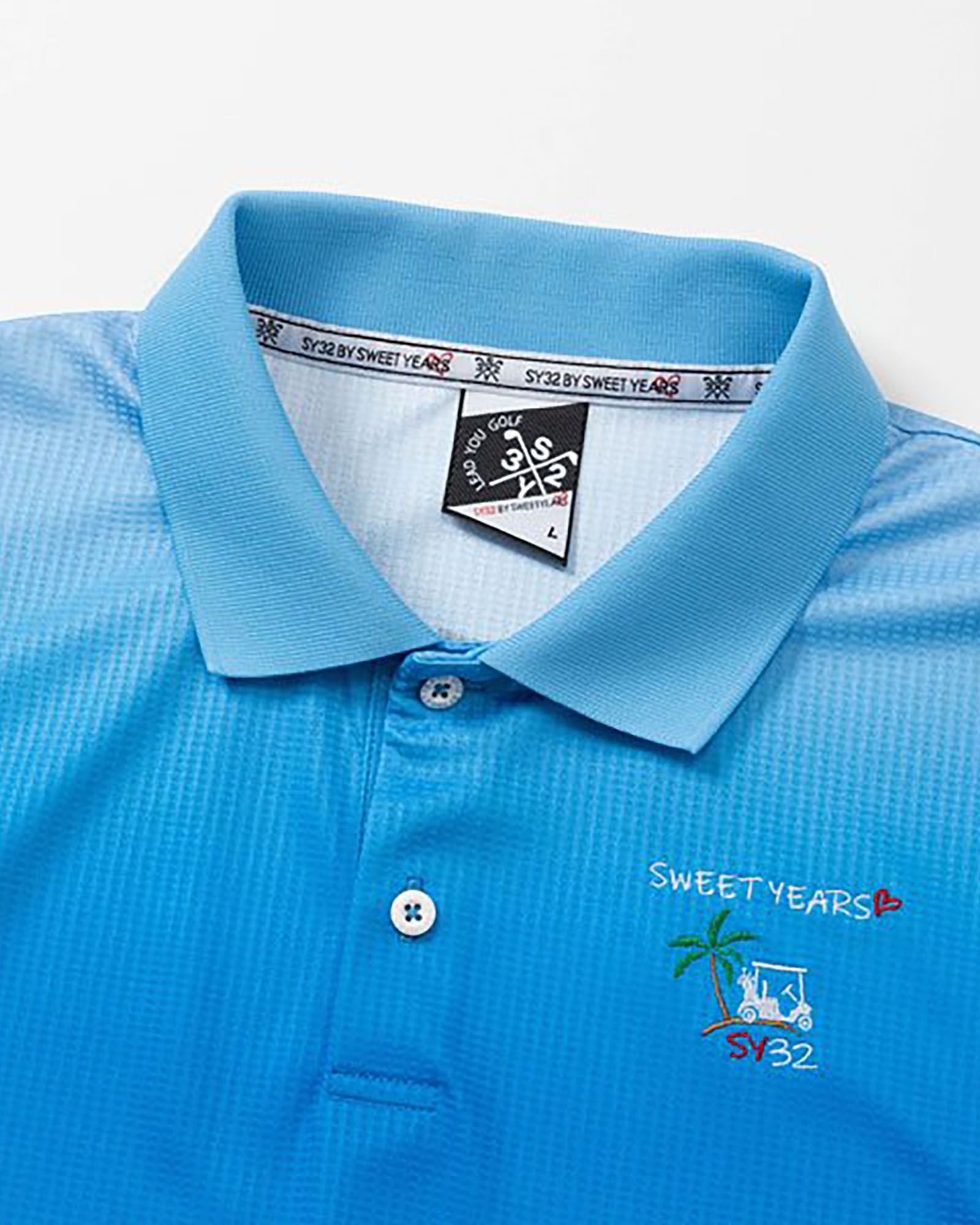 SY32 by SWEET YEARS - BACK GRAPHIC POLO | ポロシャツ | ブルー