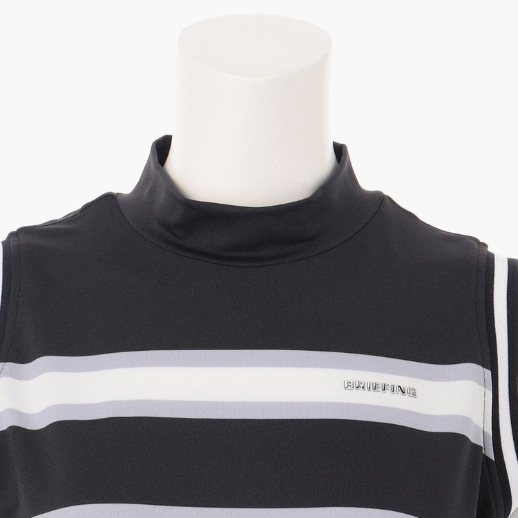 BRIEFING GOLF - WOMENS MARINE STRIPE NS HIGH NECK | ノースリーブ