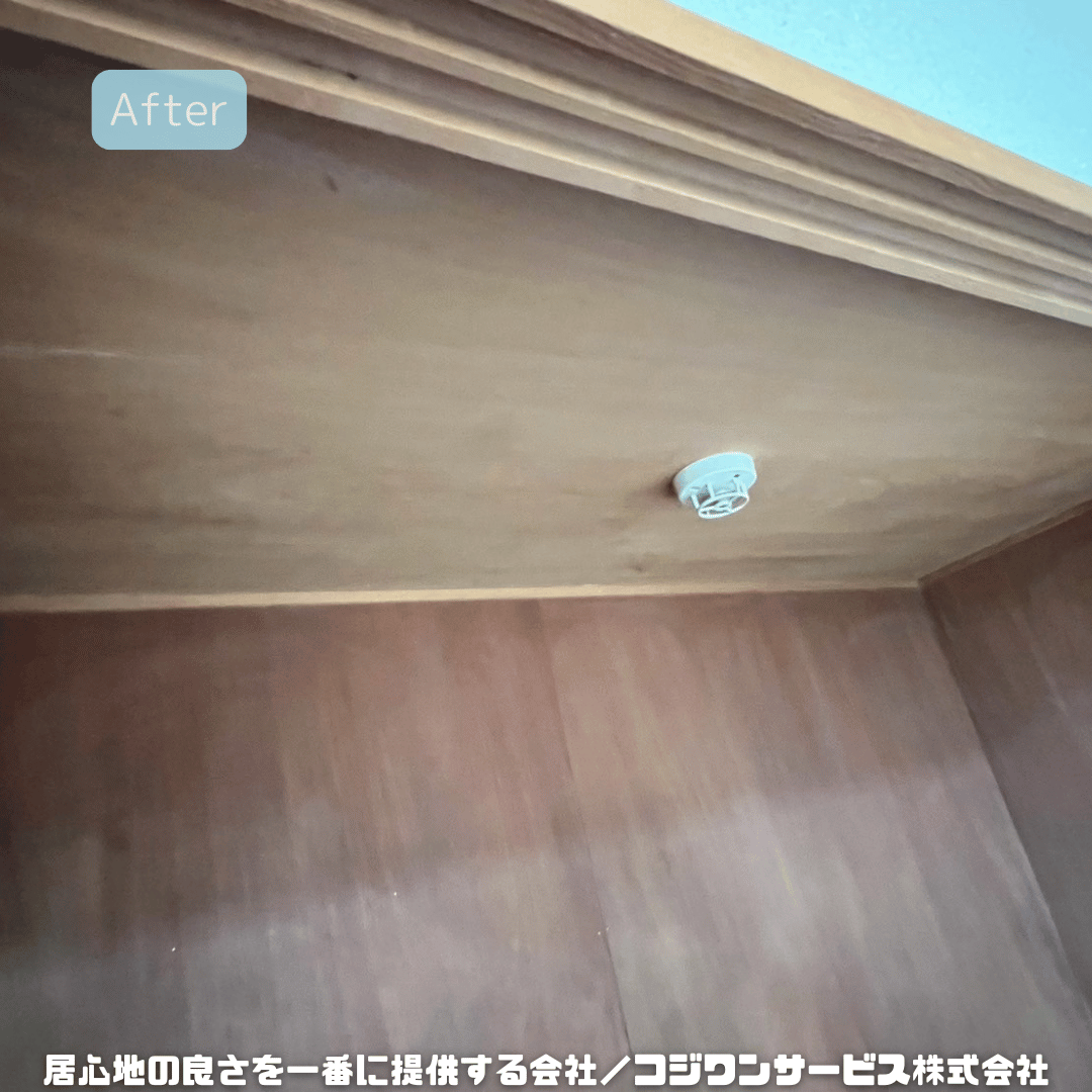 押し入れに発生した白カビを除去した方法 - サービス事例 - ハウス