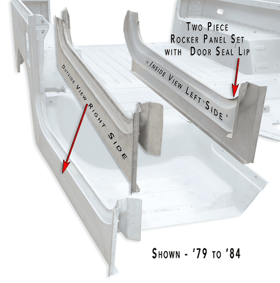 Rocker Panel Set Left Side '79 to '84