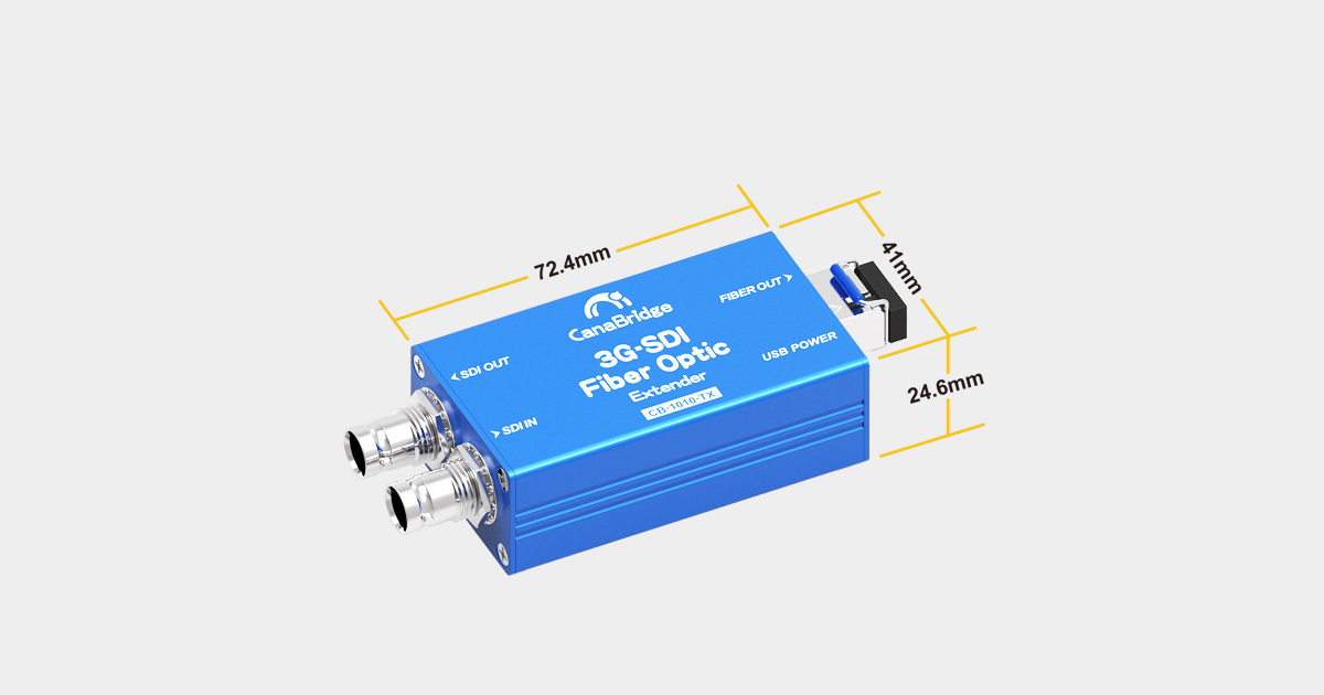 3G-SDI Fiber Optic Extender | CB-1010-TX / RX | CanaBridge