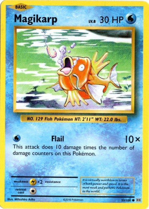 コイキング 海外版 英語版 Magikarp - 33/108 -【Card Chicken】