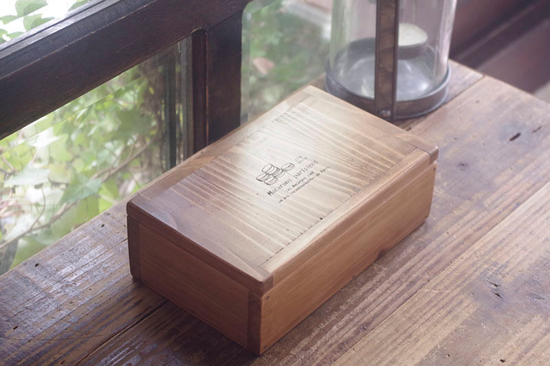 ヴィンテージ風木制カトラリーボックス｜カフェ風インテリア雑貨｜通販