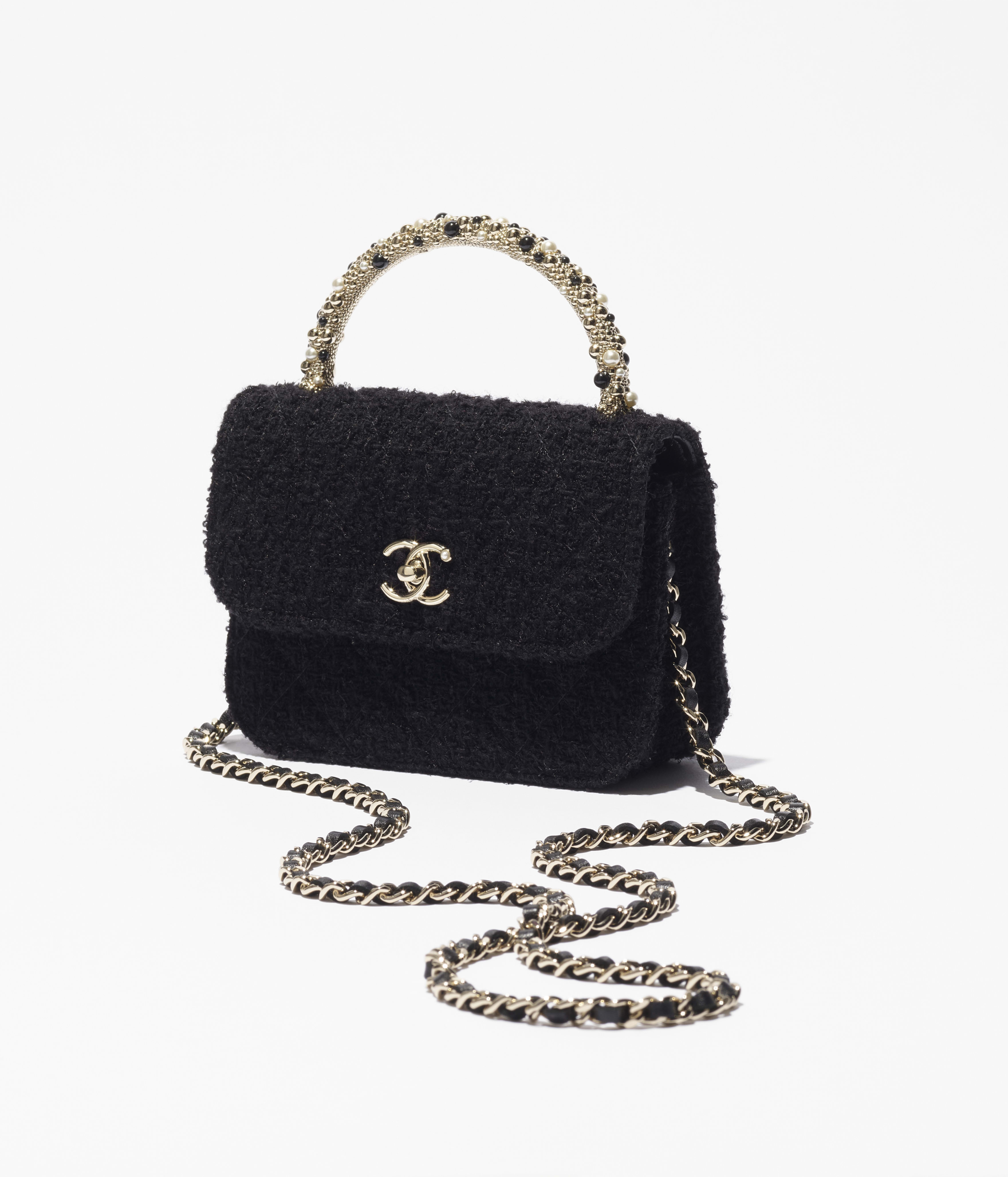 チェーン クラッチ バッグ - ツイード & コスチューム パール