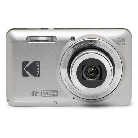 Kodak PIXPRO FZ55 Friendly Zoom Digital Camera, Silver With SD