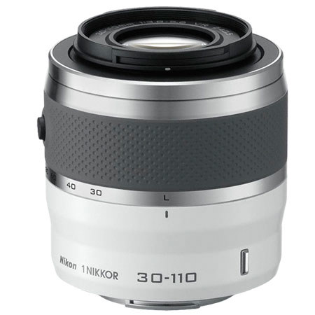 Nikon 1 NIKKOR 30-110mm f/3.8-5.6 VR Lens, White - Adorama
