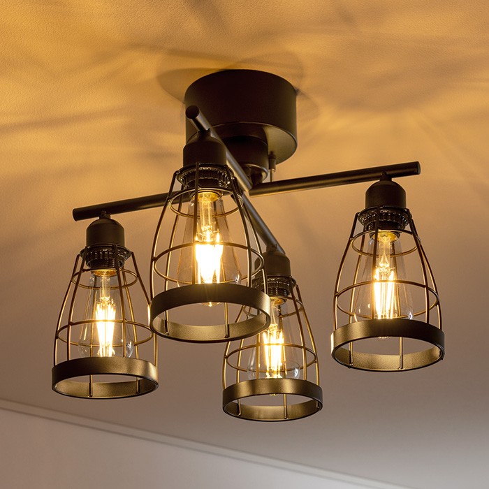 4灯シーリングライトjill(ジル)クロスタイプ | 家具・インテリア通販