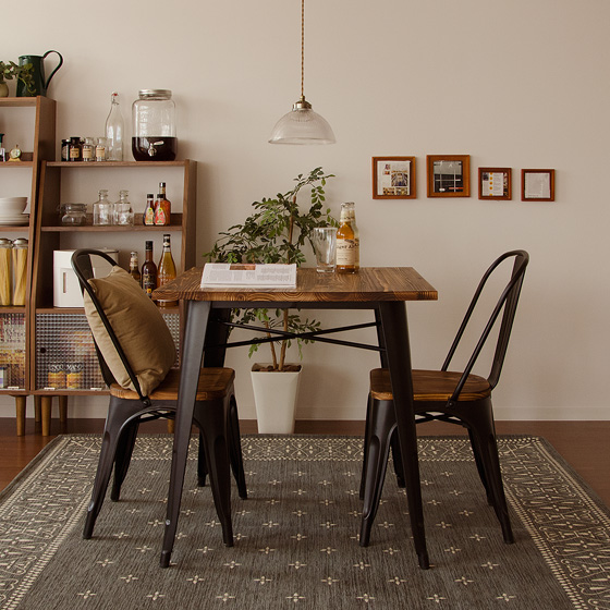 2人用 Lewis(ルイス) 76×76cm ダイニングテーブル単体 | 家具