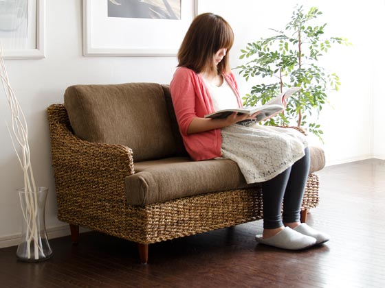 アジアン家具 2人掛けソファ バリ風リゾートデザイン Krall | 家具