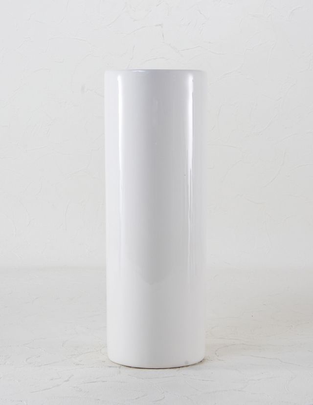 造花用花器】ホワイトスリムフラワーベースL／白 造花 アートフラワー