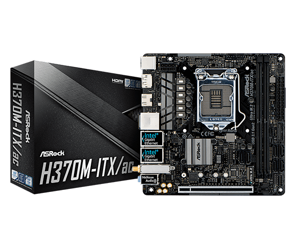 ASRock H370M-ITX/ac とCPU、メモリー3点セット ASRock > H370M-ITX/ac
