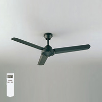 インテリアファン｜Φ1220・傾斜対応・リモコン・ブラック｜照明の