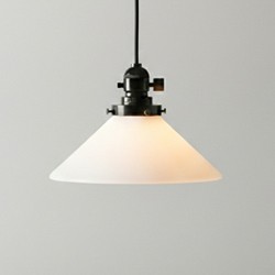 レトロ風 ペンダントライト・乳白ガラスフリル ｜照明のライティング