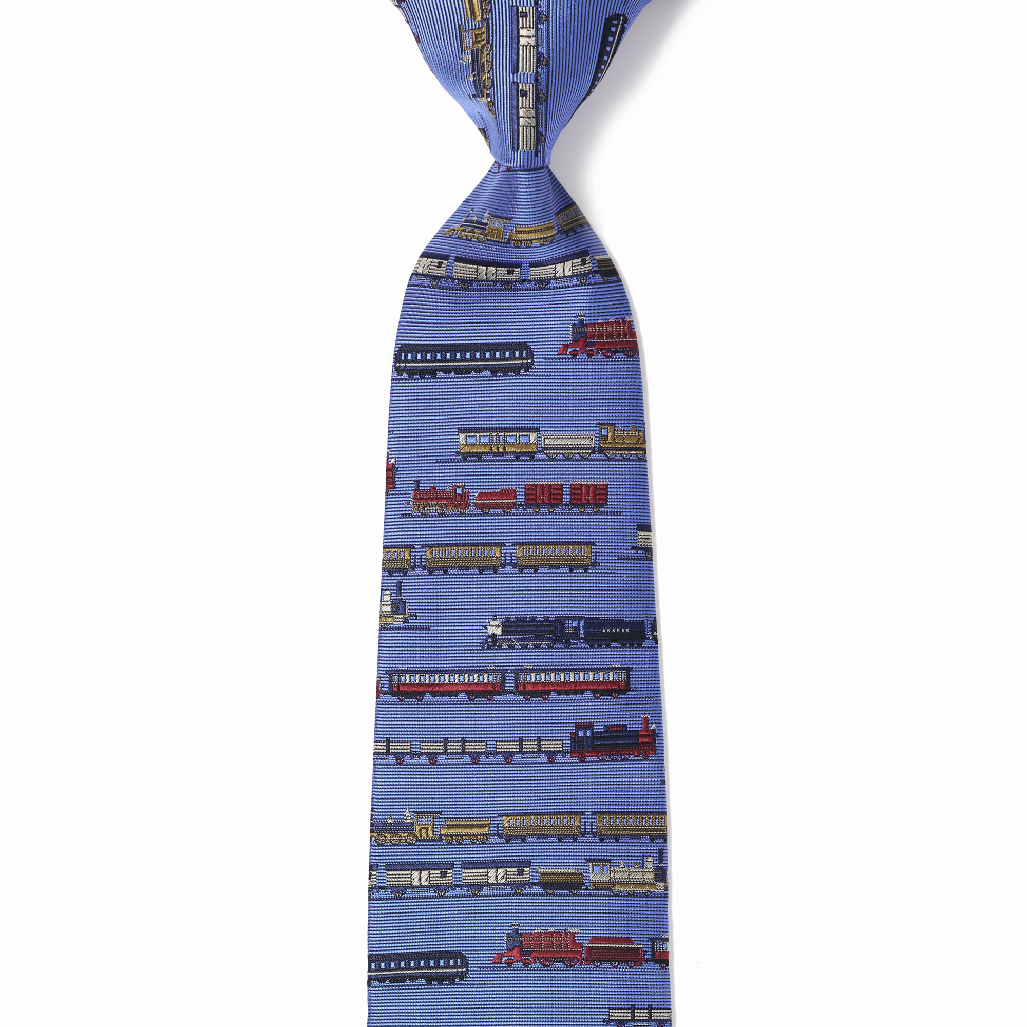 機関車レトロ(ブルー): ネクタイ | 銀座田屋