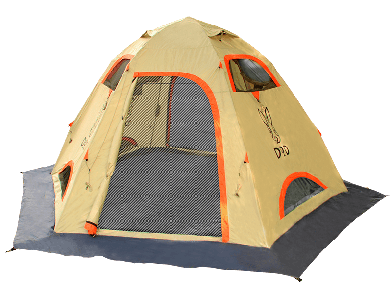 販売終了】ワンタッチフィッシングテント（ベージュ・8人用） T8-558