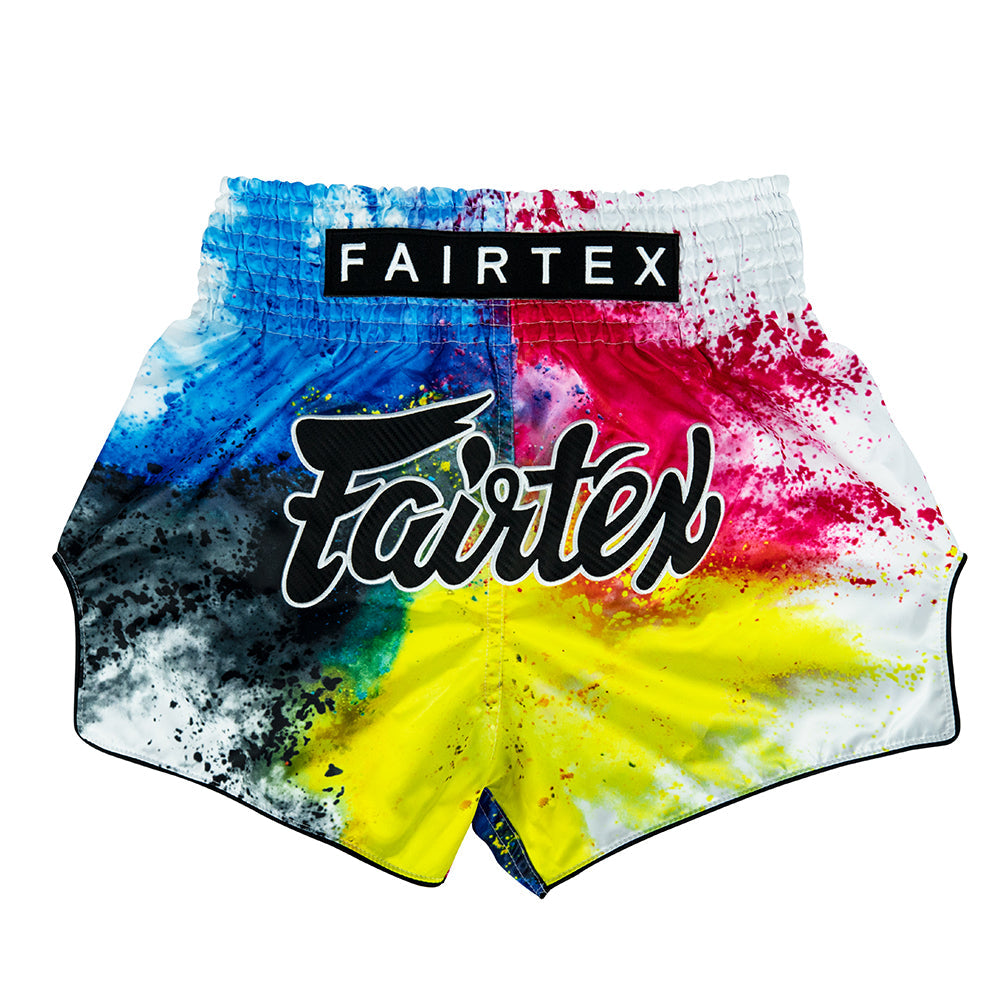 Fairtex Muay Thai Shorts - BS1937 White Acid Jazz - Fairtex Global