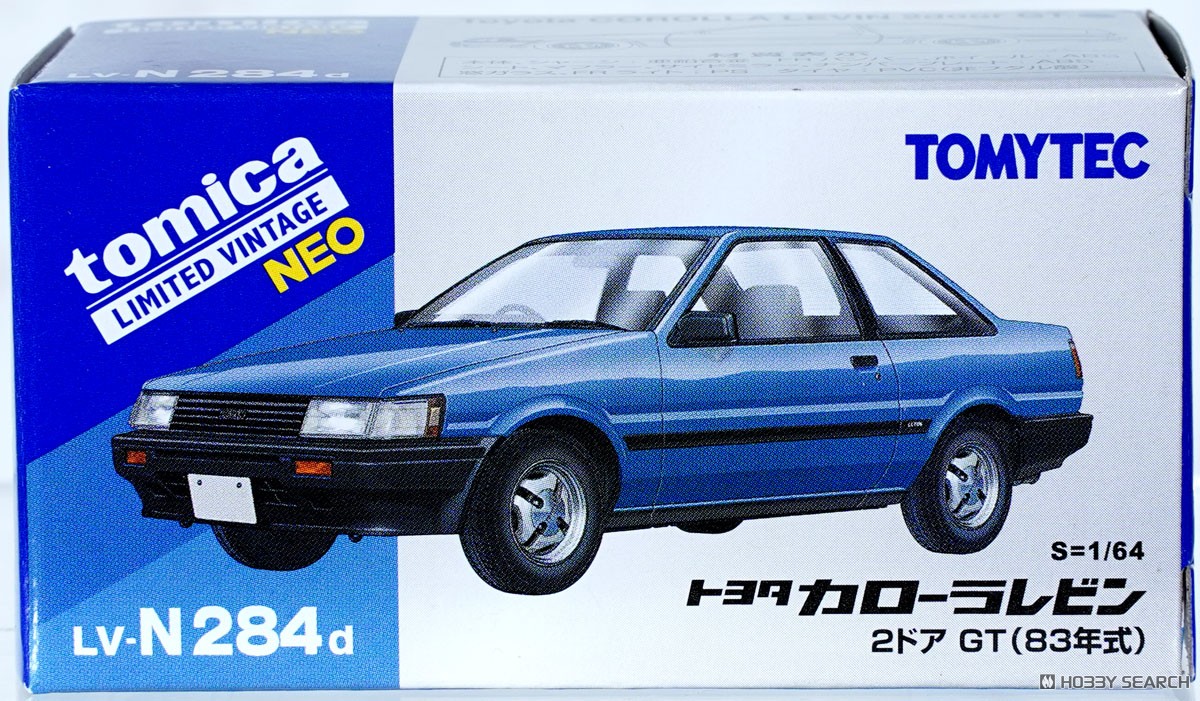 TLV-N284d トヨタ カローラレビン 2ドア GT (青) 83年式 (ミニカー