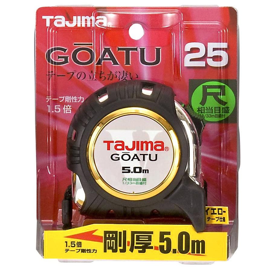 タジマ（TJMデザイン） 剛厚Gロック25 5m 尺目盛