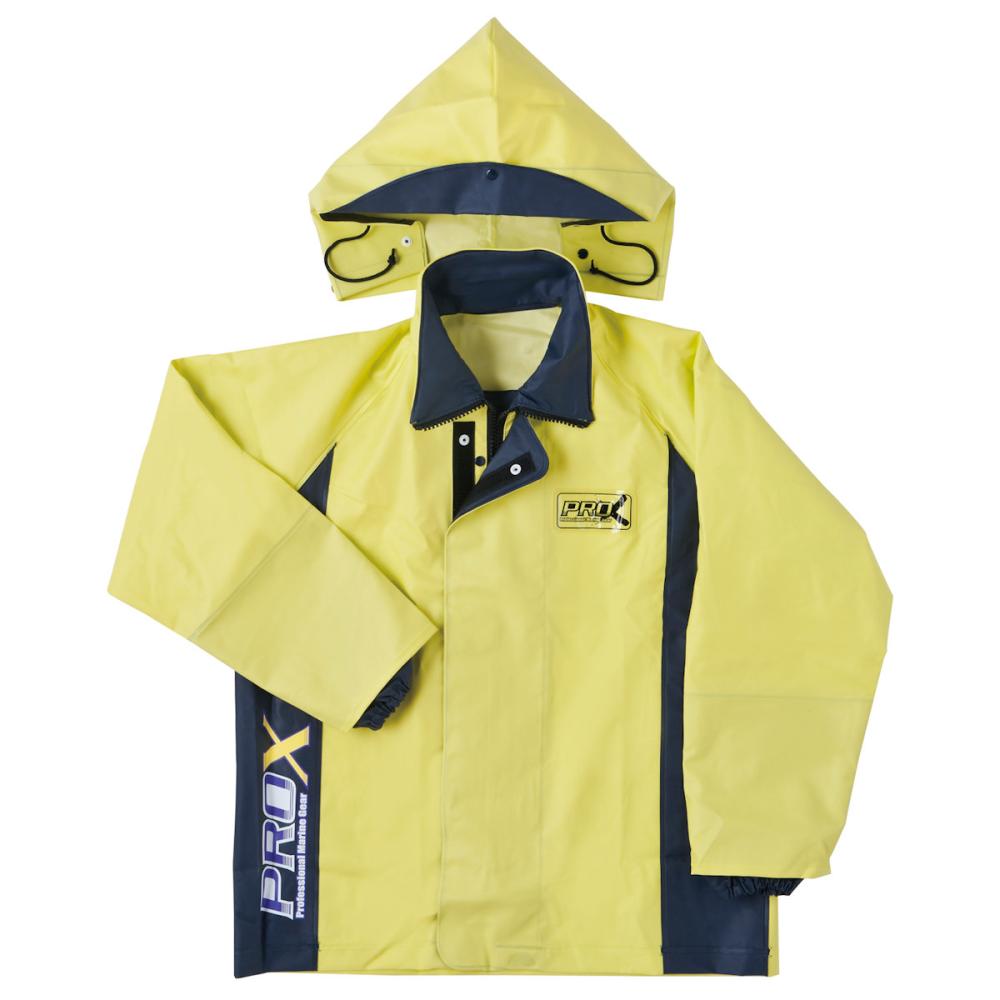 弘進ゴム 水産合羽 プロエックスアルファ ブルゾン ライム／ネイビー
