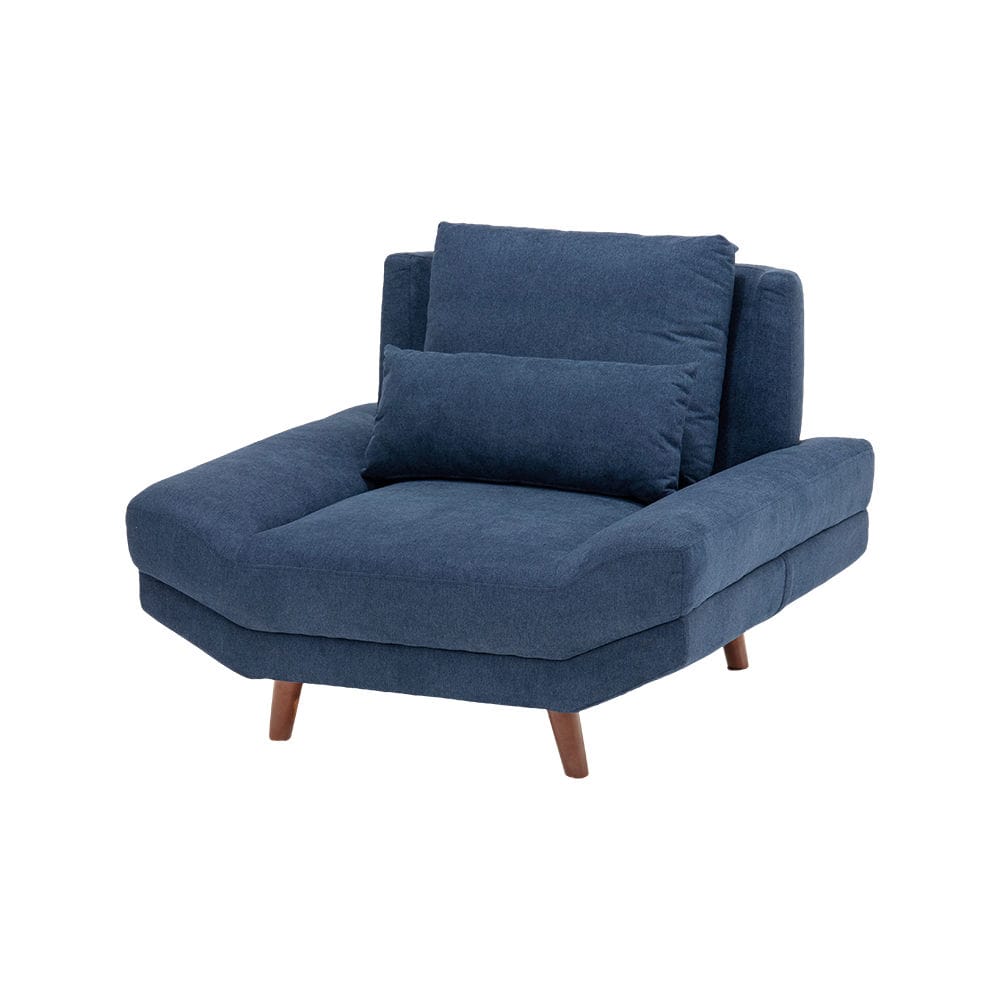 萩原 あぐらソファブライト 1人掛け ネイビー 1P－NV の通販