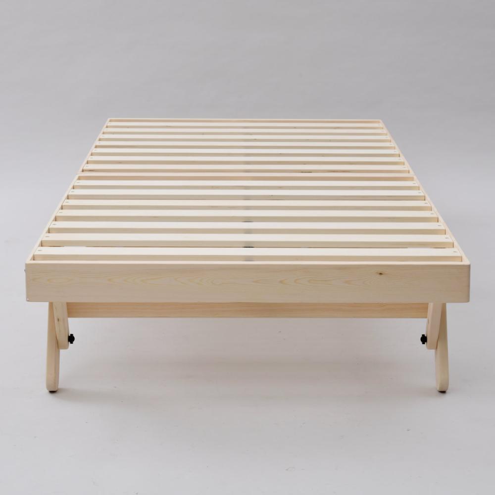 YAMAZEN（山善） 木製パタントベッド 折り畳み式 ナチュラル