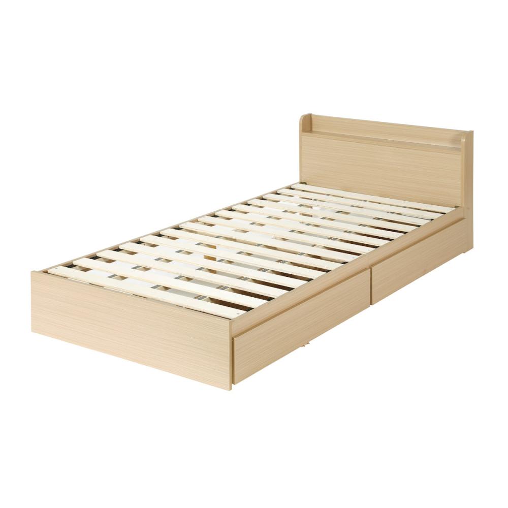 アテーナライフ 引出し付きすのこベッド ナチュラル シングル の通販