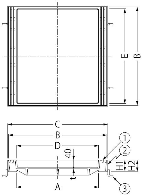 GHW-14 | カラー舗装用みぞ蓋 | カネソウ株式会社 建設用金属製品の