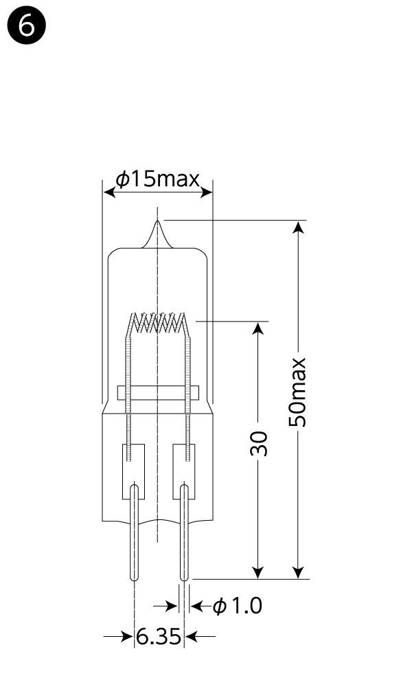 JCDハロゲン(光学機器用) | 特殊用途ハロゲンランプ | 岩崎電気