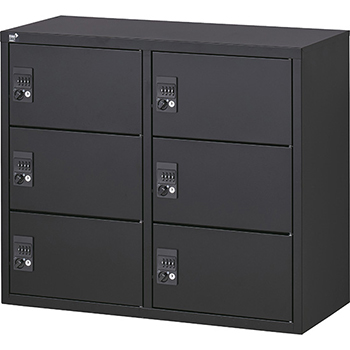 ALZ-PL32-6 パーソナルロッカー 2列3段 シリンダー錠 上置用 ホワイト