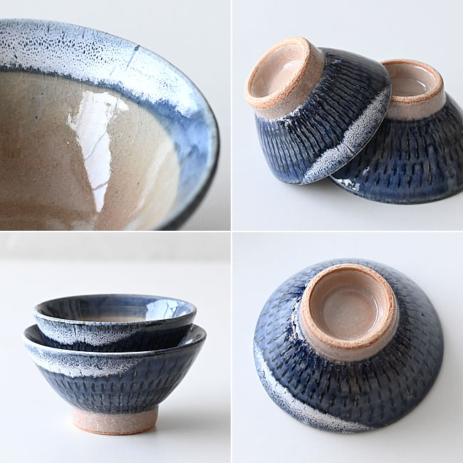 高台飯茶碗 トビ青 | ゼネラルストア オルネ