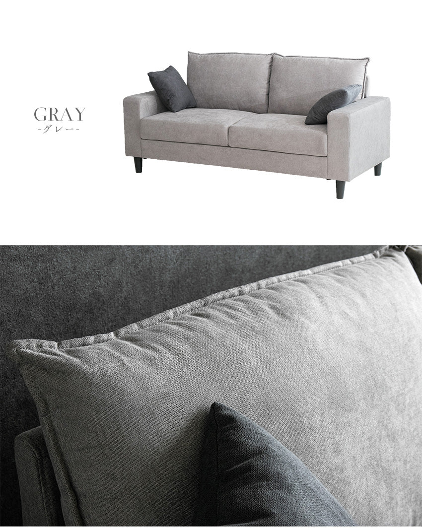 lushroom ソファ 3人掛け ファブリック グレー ダークグレー
