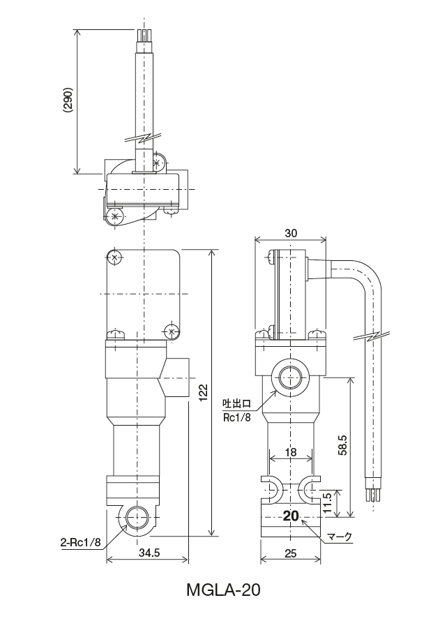 MGLA型（電気式グリス吐出検知バルブ ）｜リューベ株式会社 LUBE Japan