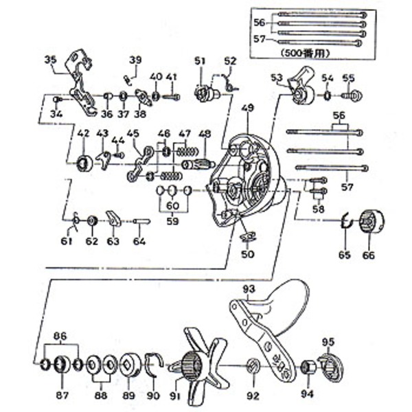 ダイワ(Daiwa) パーツ:ハイパータナセンサー 500F ピニオン No048 154