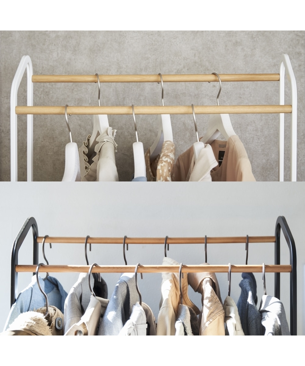 tower】キャスター付きダブルハンガーラック 通販【ニッセン】