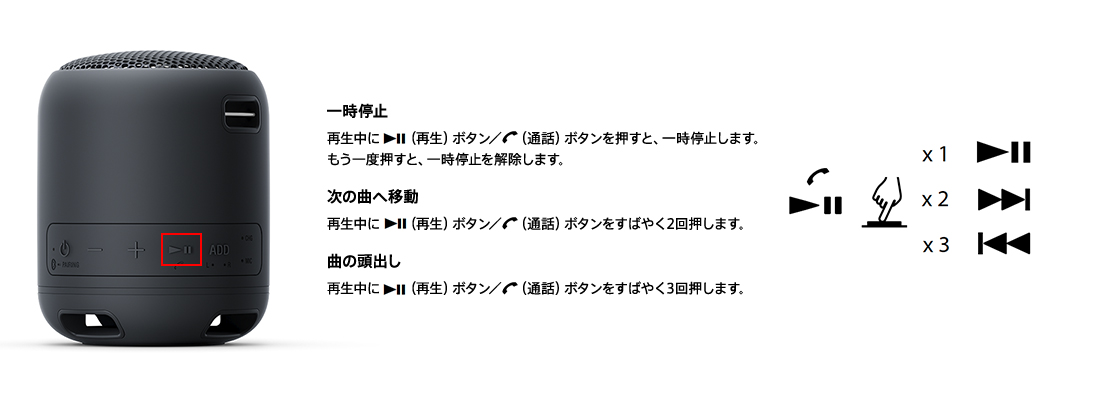 SRS-XB12 特長 : 便利機能 | アクティブスピーカー／ネックスピーカー